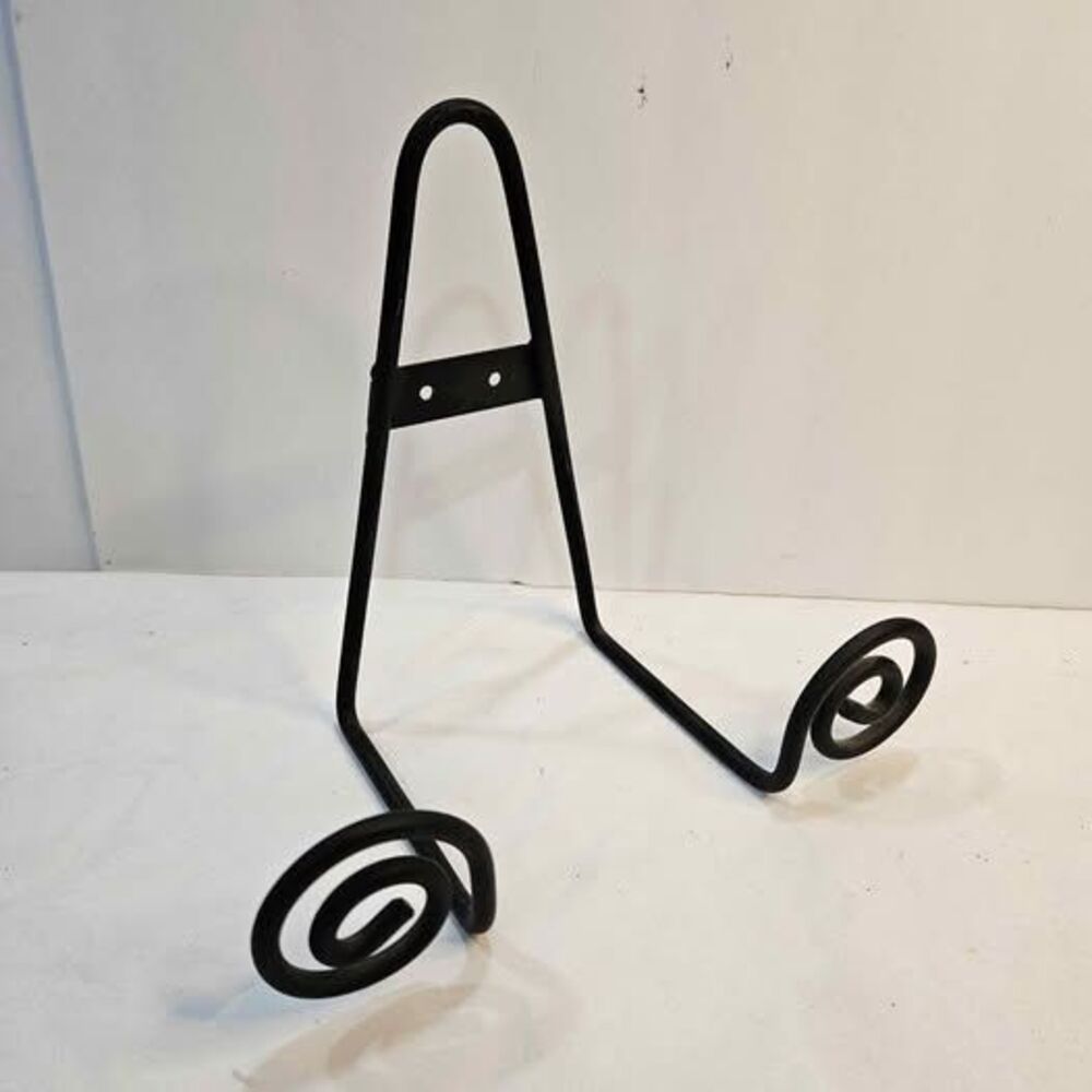 Black Wrought Iron Scroll Display Stand